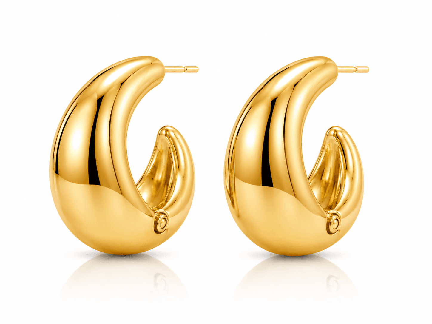 Bold Puffy Statement Hoops for Women