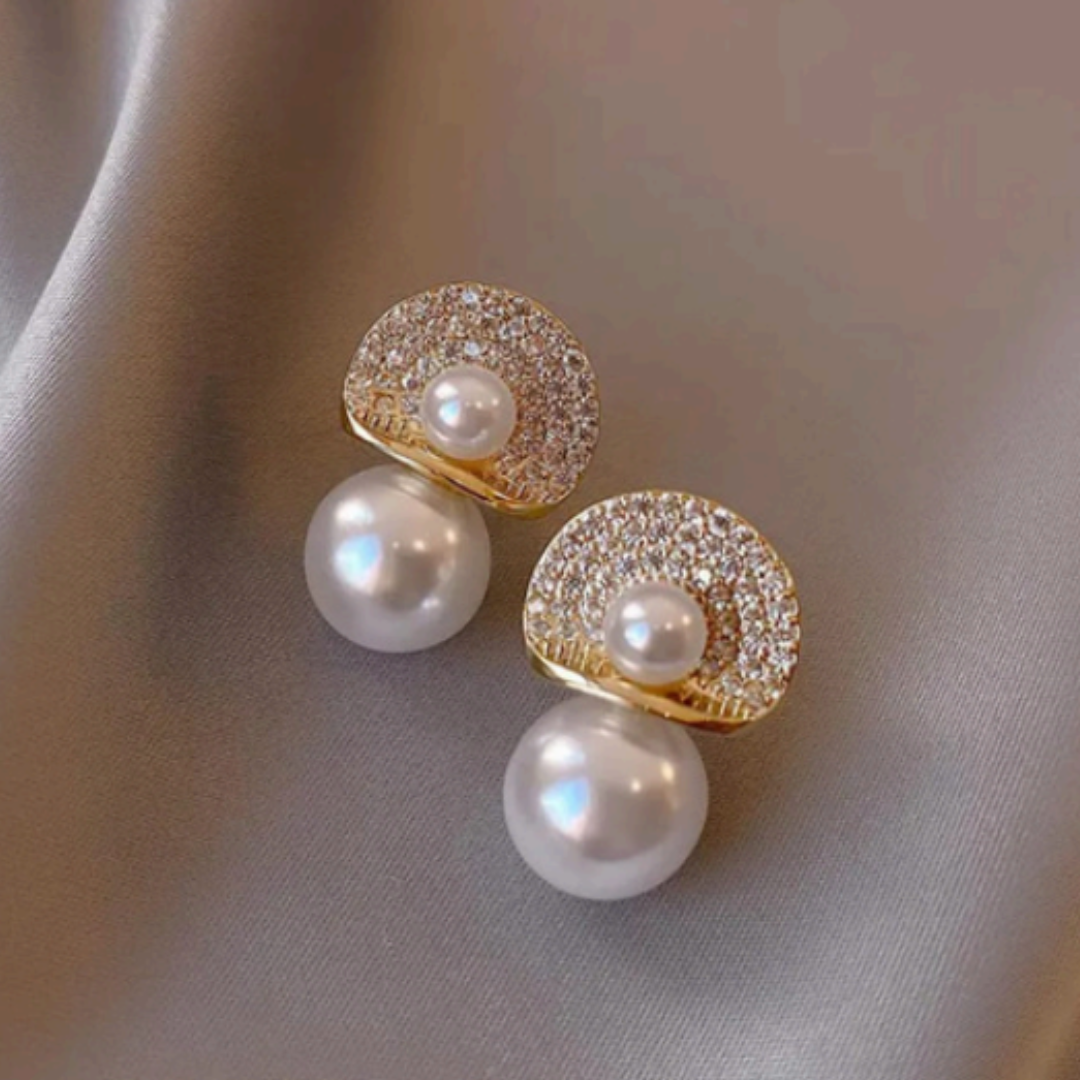 The Elara Pearl Halo Studs