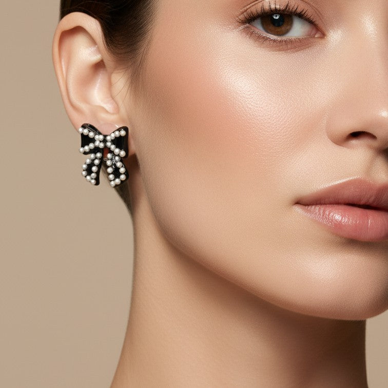 Korean Cute Bow Earrings