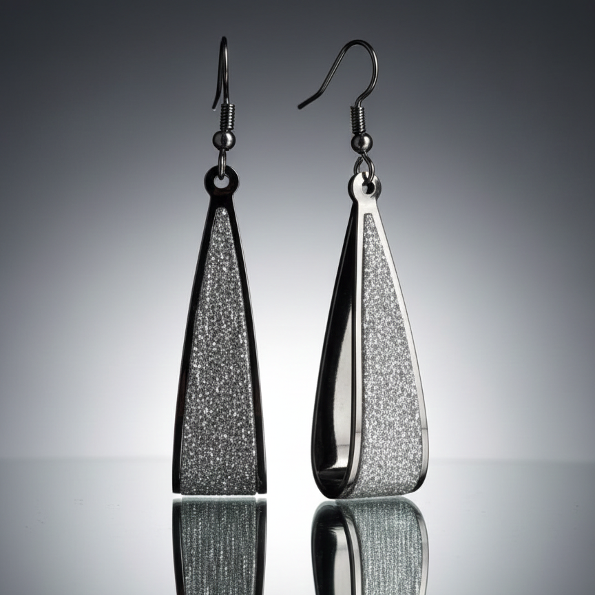 Minimalist Matte Silver Earrings