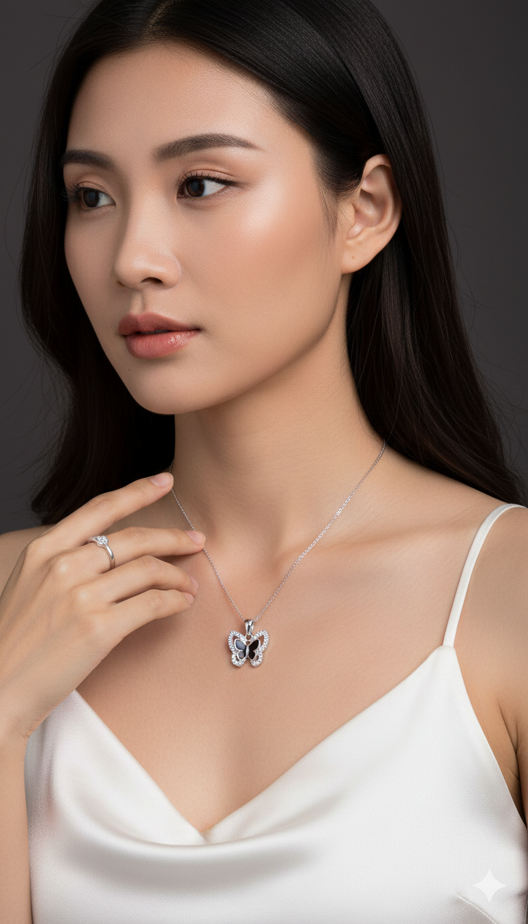 Noir Butterfly Pendant