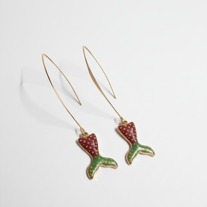 Fish Tail Drop Earrings