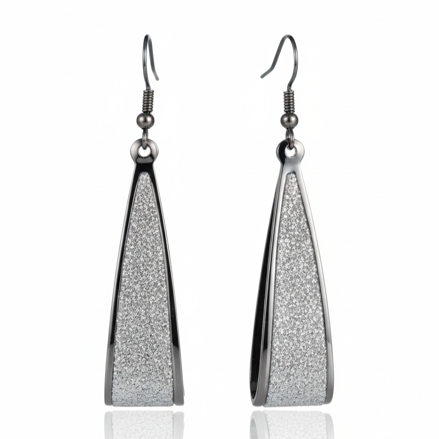 Minimalist Matte Silver Earrings