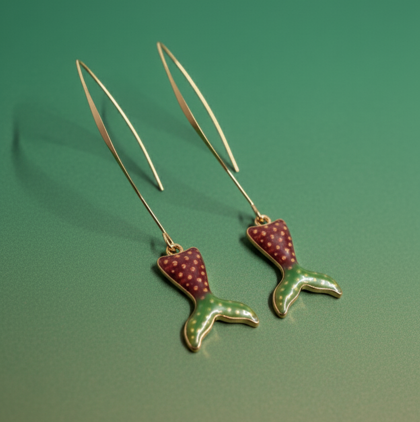 Fish Tail Drop Earrings