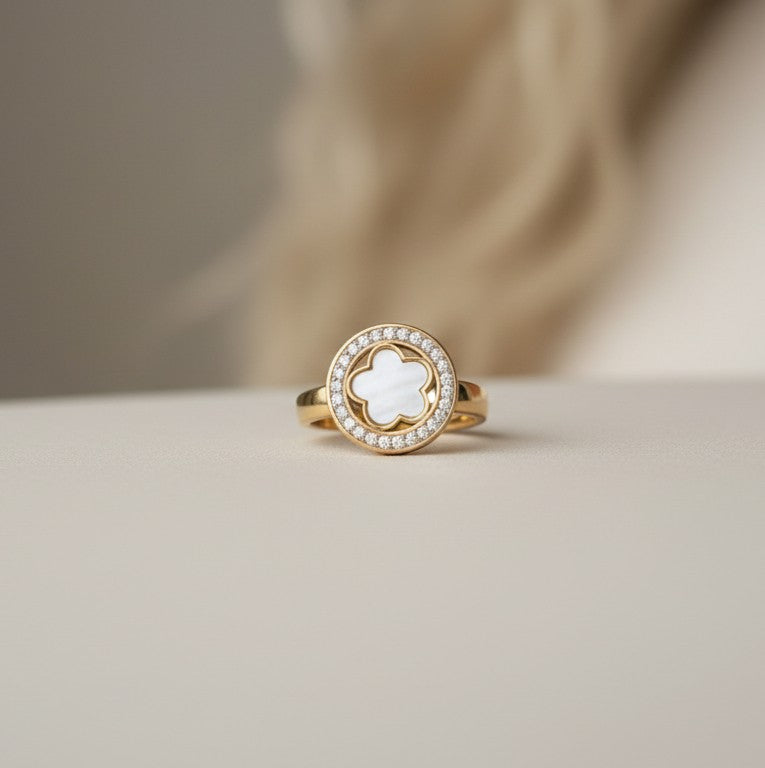 Clover Marble Ring