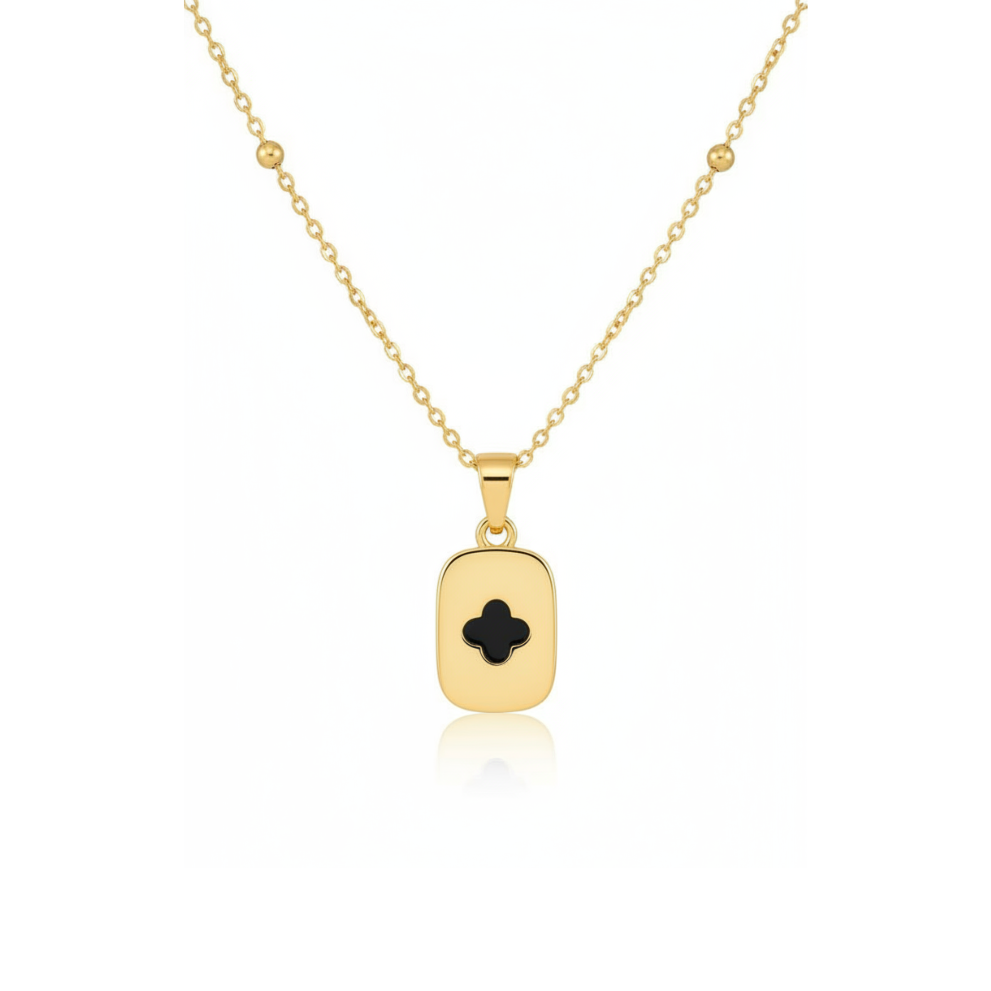 Noir Clover Gold Pendant