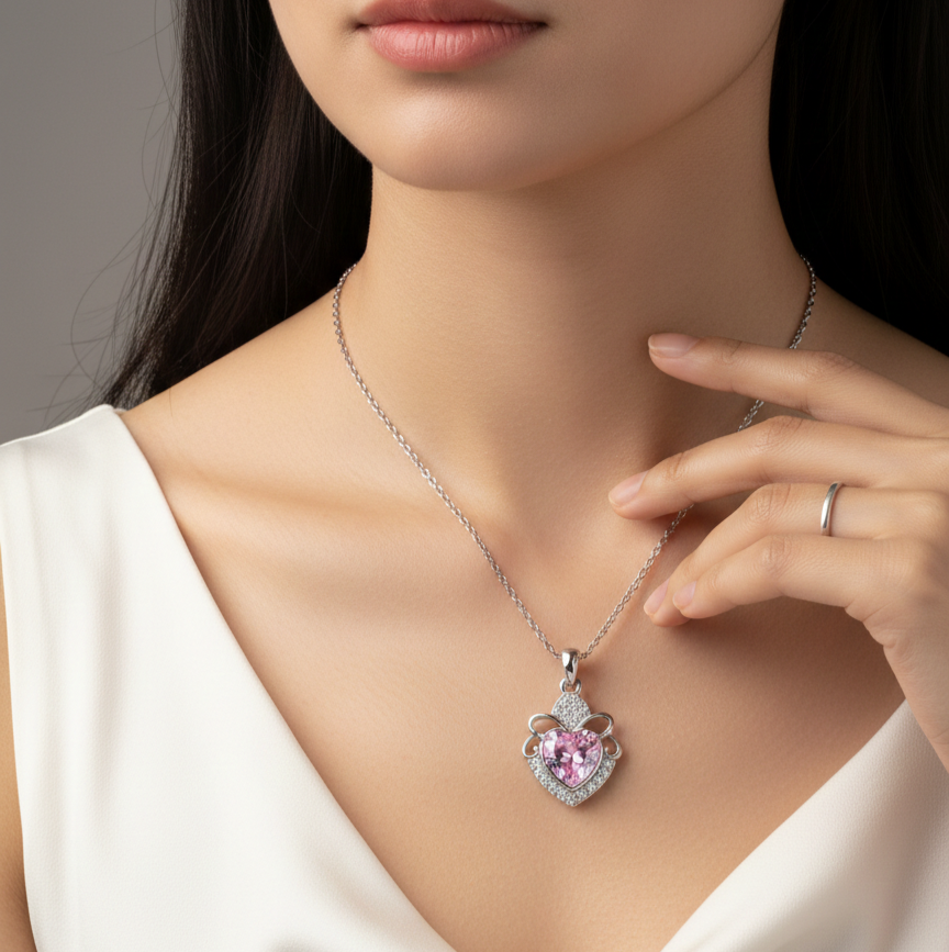 Rosé Heirloom Heart Pendant