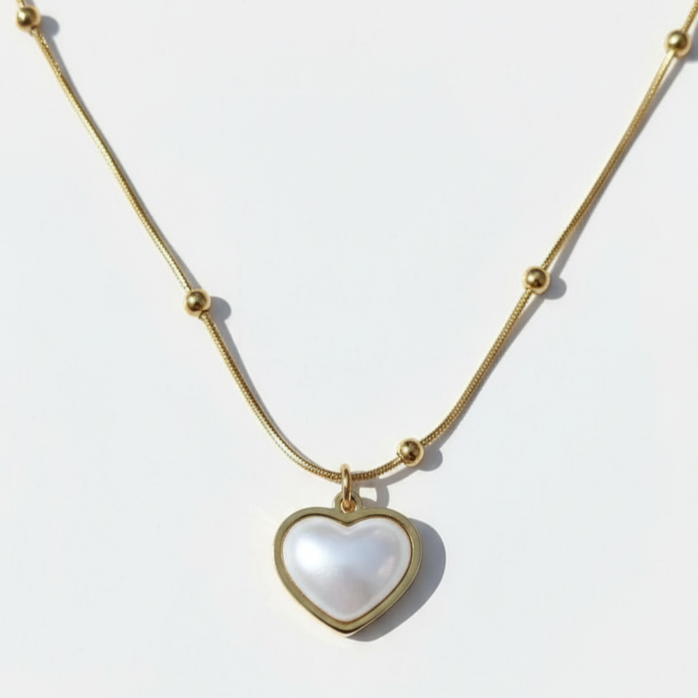 Pearl Heart Necklace